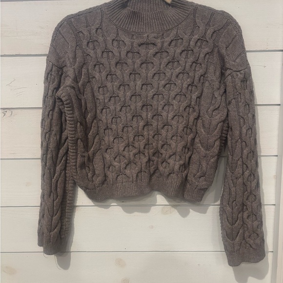 Anthropology Cable Knit Gray Sweater in size XS - Picture 6 of 11